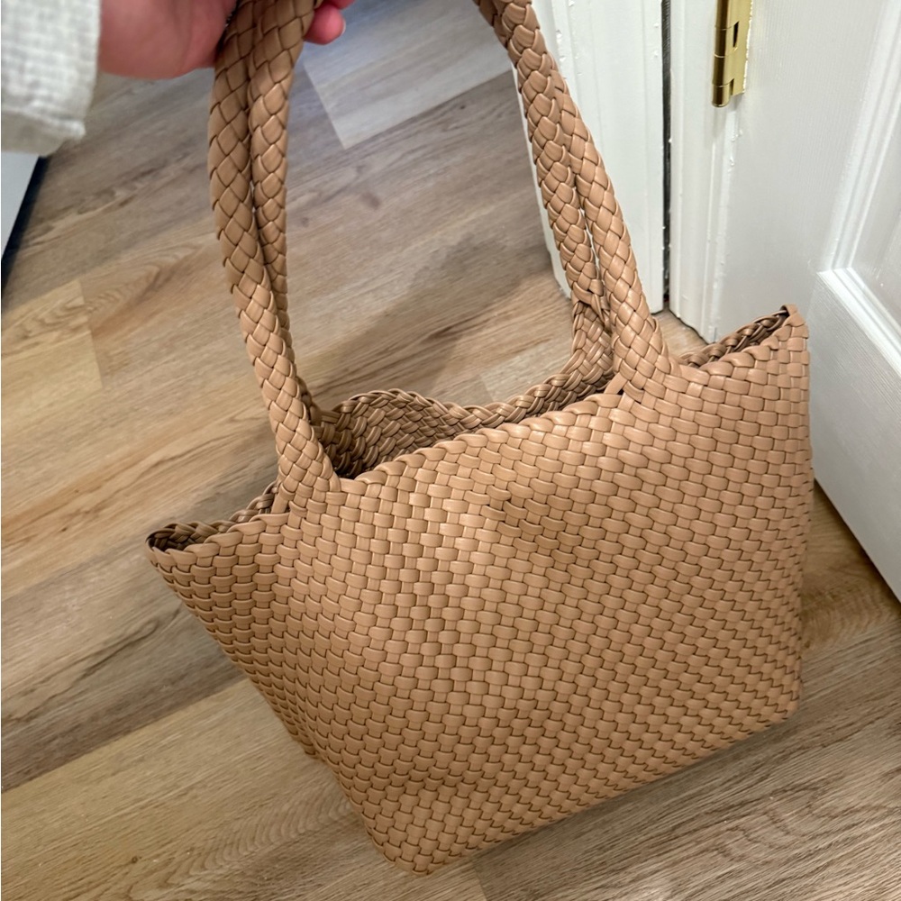 Amazon Tan Woven Tote Bag - never used